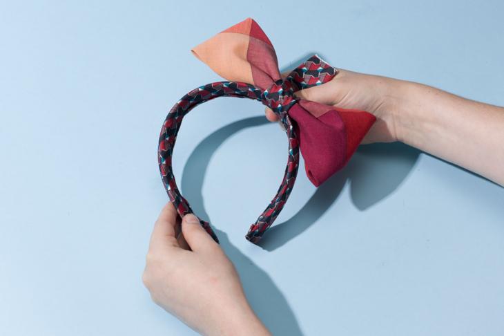 Ободок из двух галстуков (Diy)
