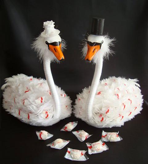 Свадебные конфетные «Лебеди»