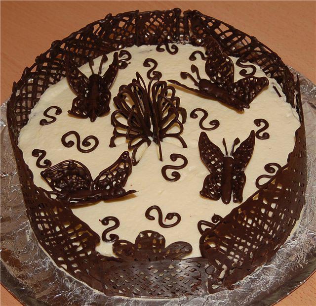 Рисунки для торта из шоколада