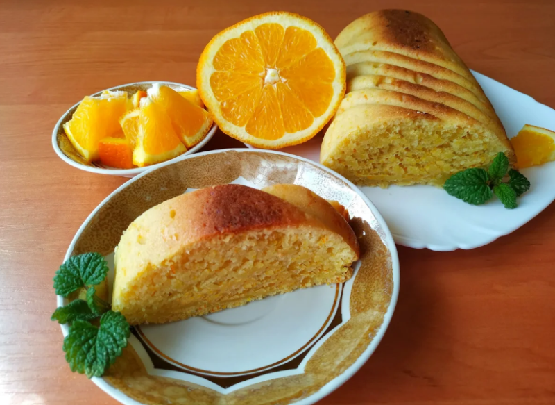 Апельсиновый домашний кекс - экономная постная выпечка