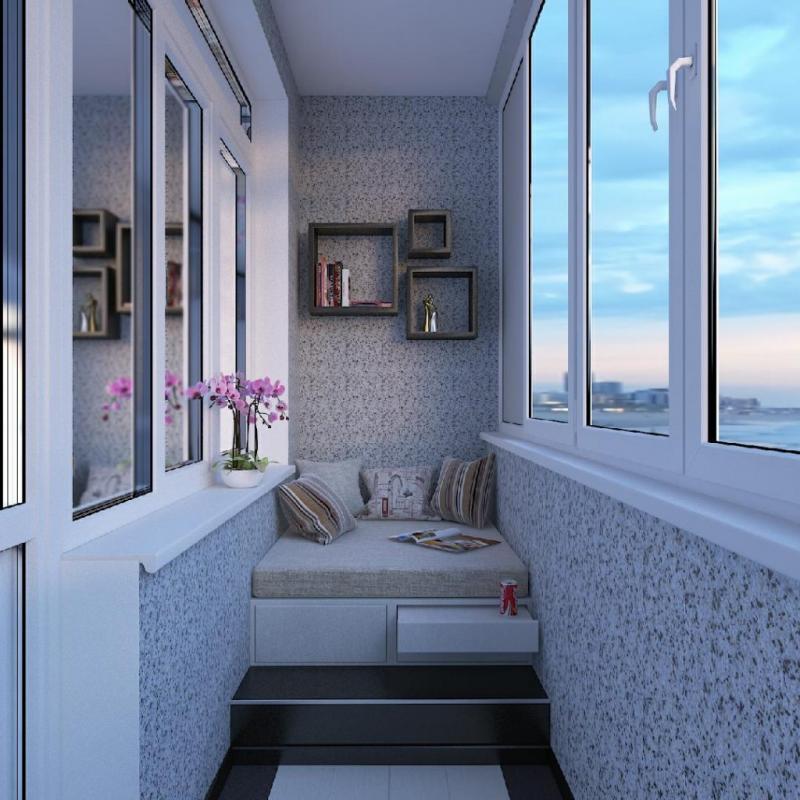 Идеи интерьера и отделки маленького балкона
