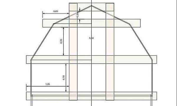Схема теплицы из поликарбоната