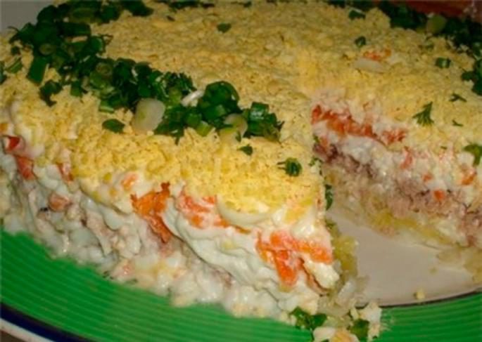 салат с курицей