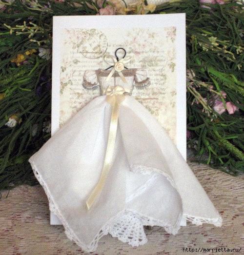 Винтажные открытки с дамами в юбках из носовых платков (38) (500x523, 194Kb)