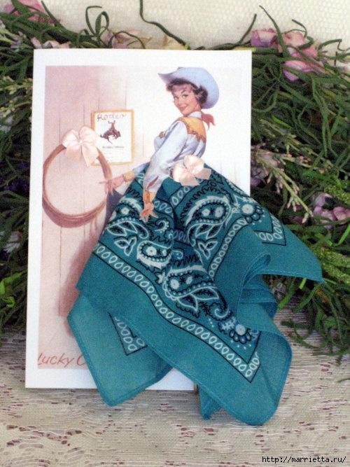 Винтажные открытки с дамами в юбках из носовых платков (9) (500x667, 224Kb)