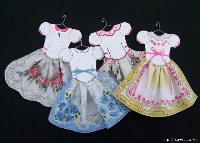 Винтажные открытки с дамами в юбках из носовых платков (19) (654x468, 192Kb)