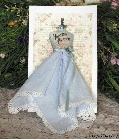 Винтажные открытки с дамами в юбках из носовых платков (35) (500x583, 219Kb)