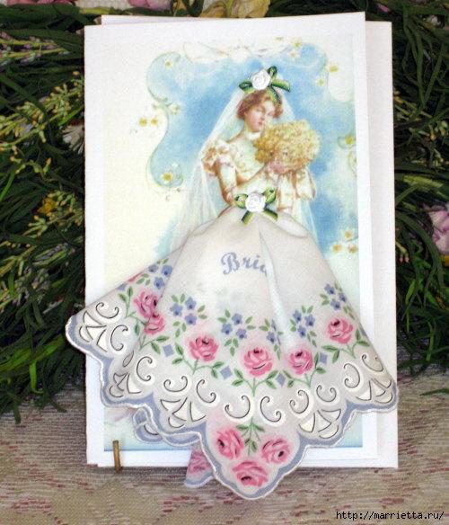 Винтажные открытки с дамами в юбках из носовых платков (40) (500x584, 201Kb)