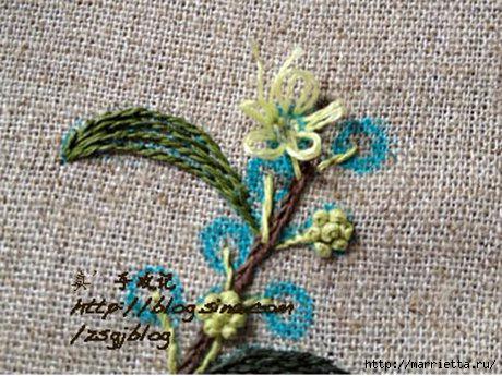 Объемная вышивка. Ромашки, одуванчики, хризантемы и мимоза (19) (460x345, 144Kb)