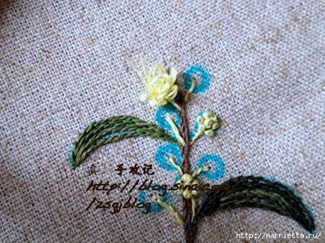 Объемная вышивка. Ромашки, одуванчики, хризантемы и мимоза (31) (460x345, 146Kb)