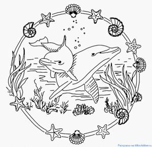 Морская тематика (раскраски)