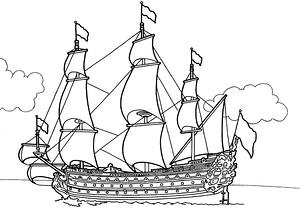 Морская тематика (раскраски)