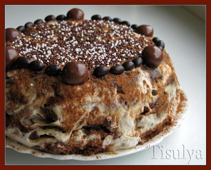 Пряничный торт без выпечки - дачный вариант десерта