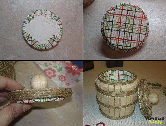 Бочонок из прищепок - шаг 5