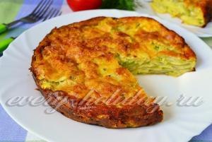 рецепт пирога с кабачком