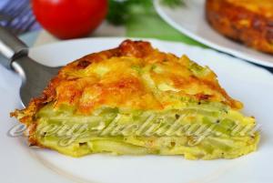 рецепт пирога с кабачком и сыром