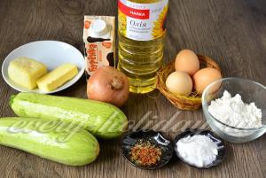 Ингредиенты для приготовления кабачкового пирога