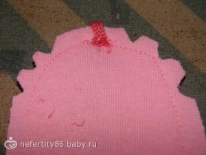 Трикотажная шапочка с отворотом.17