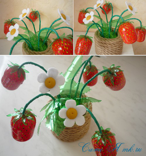 клубника из контейнеров от киндера 1