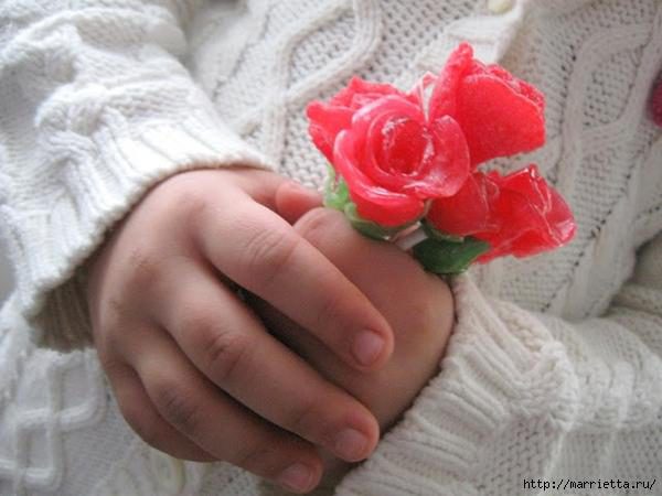 Сладкие розочки из мармеладок. Мастер-классы (28) (600x450, 179Kb)