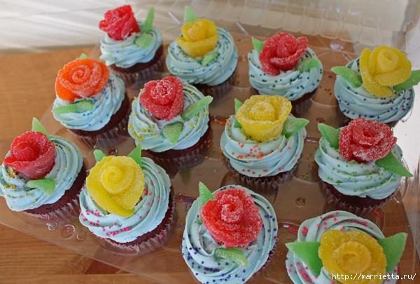 Сладкие розочки из мармеладок. Мастер-классы (4) (600x405, 215Kb)