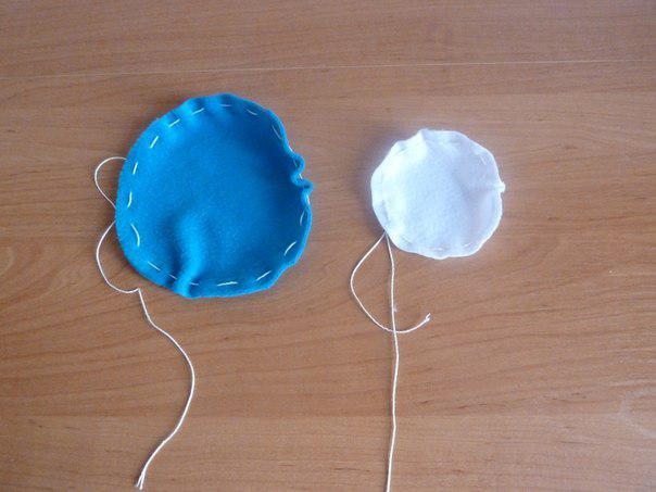 Снеговичок из лоскутков