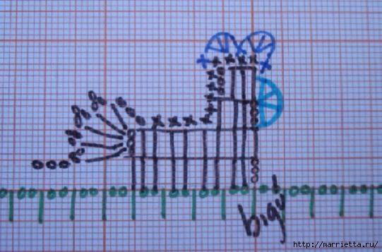 Петушки на полотенце и салфетках. Обвязка крючком (7) (541x357, 143Kb)