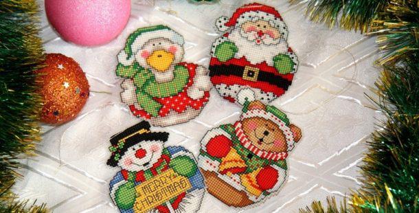 Вышивка новогодняя мастер класс