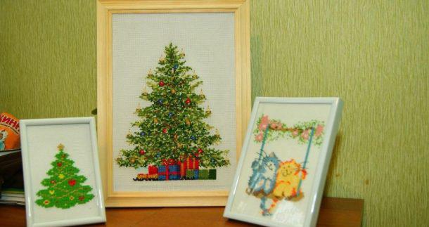 Новогодняя вышивка своими руками
