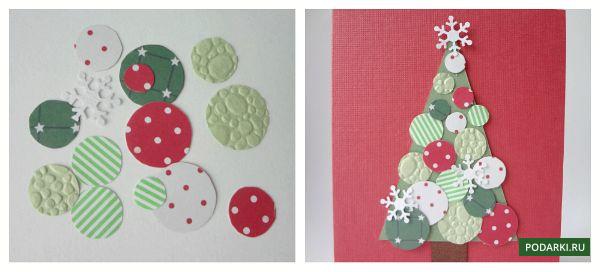 Новогодние открытки своими руками