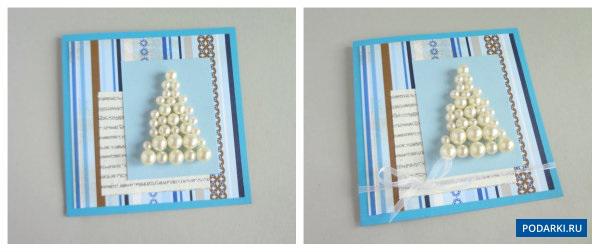 Новогодние открытки своими руками