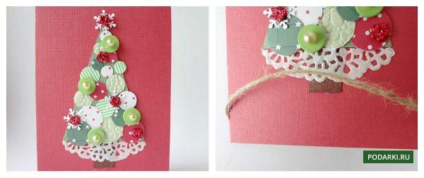 Новогодние открытки своими руками