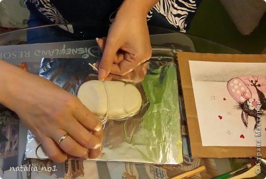 Мастер-класс Поделка изделие Лепка Кот на колбасе - Мастер класс Тесто соленое фото 7