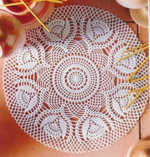 Салфетки, связанные крючком, со схемами