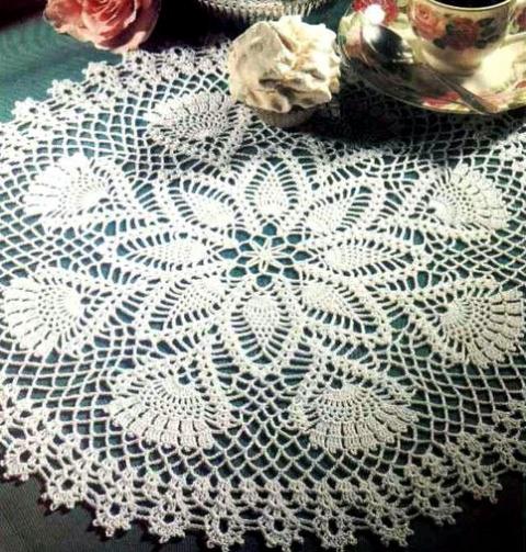 Салфетки, связанные крючком, со схемами