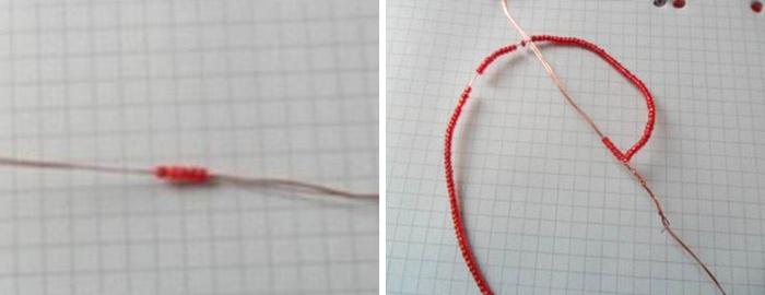 Изготовление розы из бисера