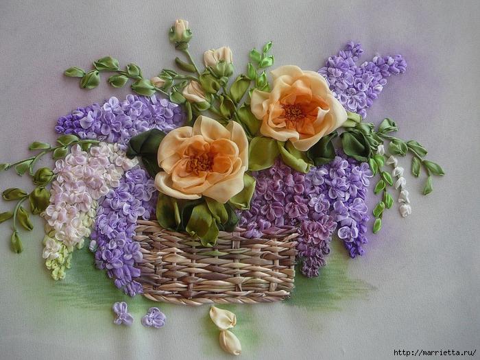 Вышиваем лентами СИРЕНЬ (15) (700x525, 340Kb)