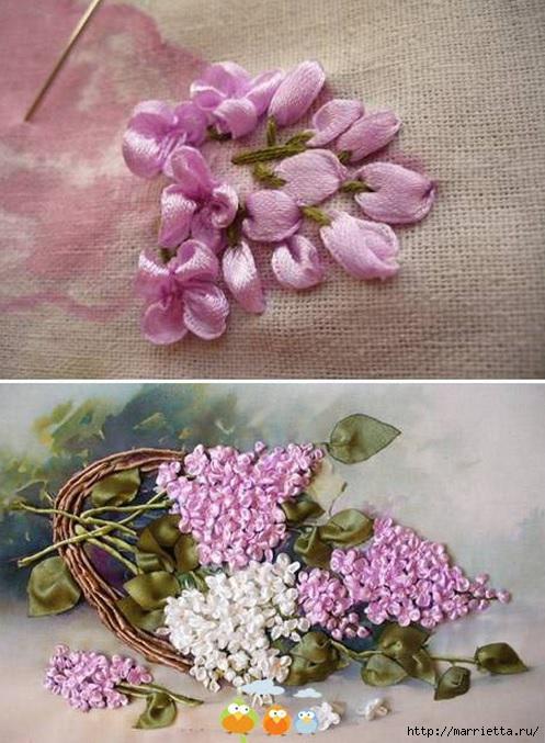 Вышиваем лентами СИРЕНЬ (3) (497x677, 228Kb)