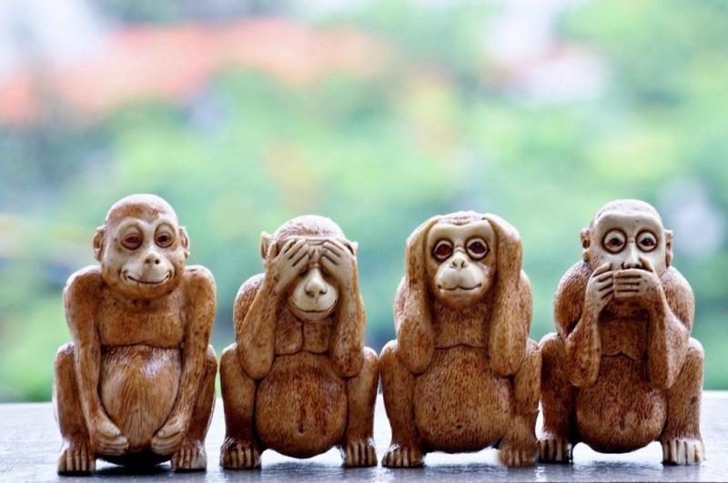 Четыре обезьяны мудрости - происхождение символов