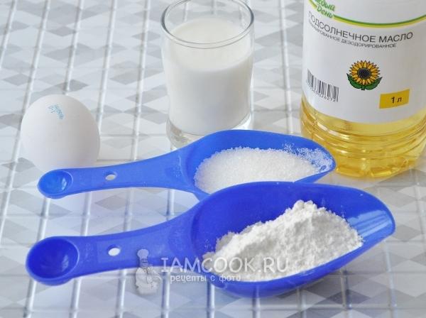 Ингредиенты для быстрого песочного печенья