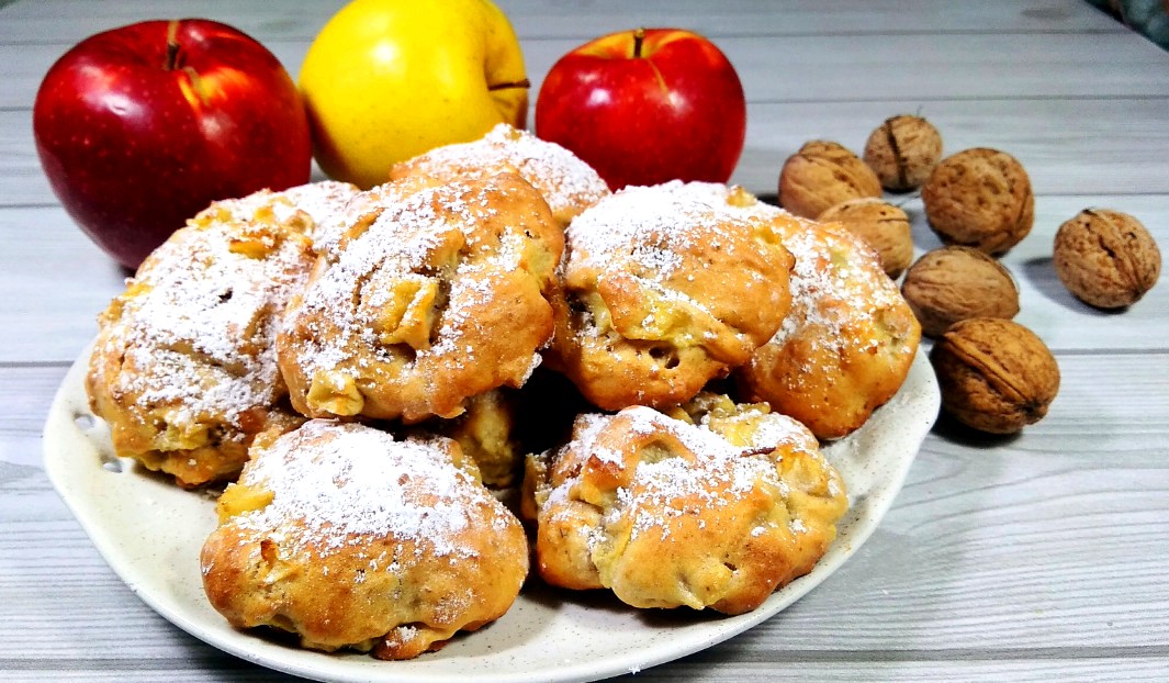 Итальянское печенье с яблоками и орехами +видео
