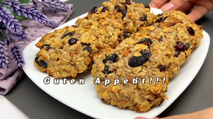 Яблочное печенье без сахара, муки и яиц - полезная вкуснятина + видео