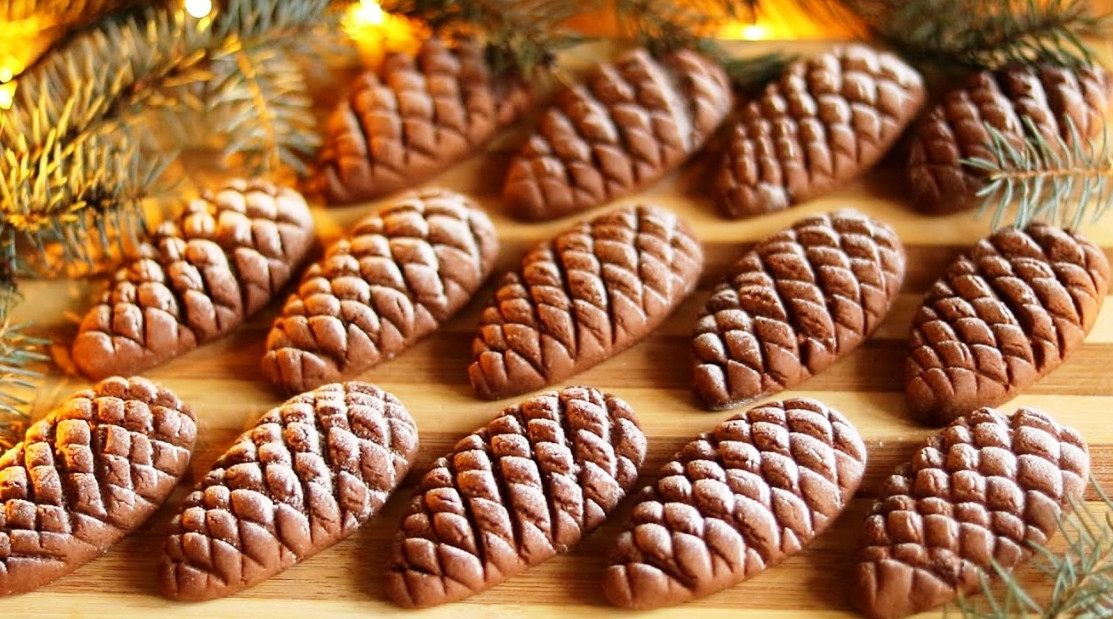 Новогоднее медовое и шоколадное печенье 